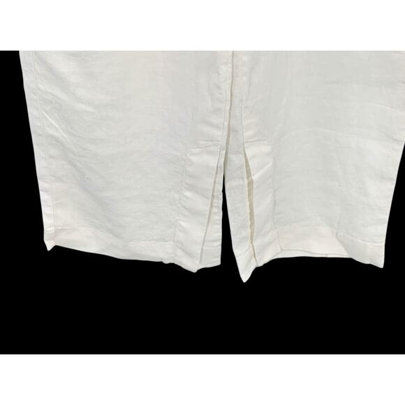 New Athleta Retreat 100% Linen Wide Leg Pull On High Rise White Pants XS - Picture 4 of 10
